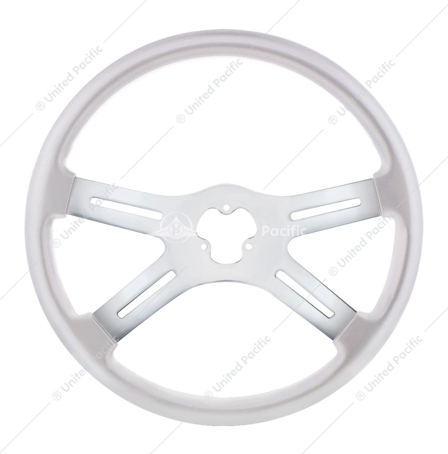 88281 18" STEERING WHEEL SILVER