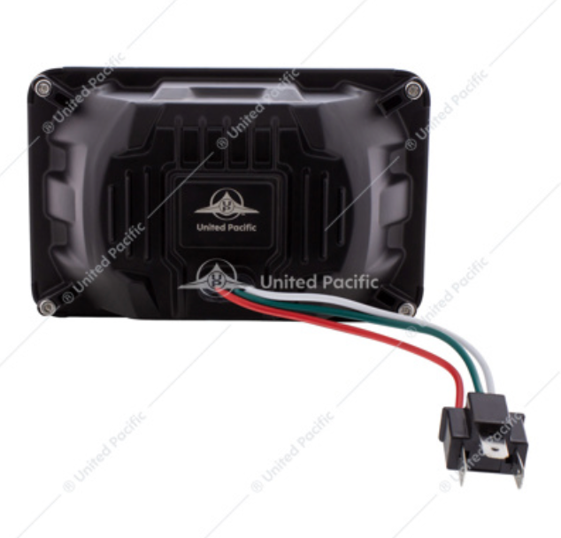 34133 4x6 HEATED BLACK LOW BEAM HEADLIGHT