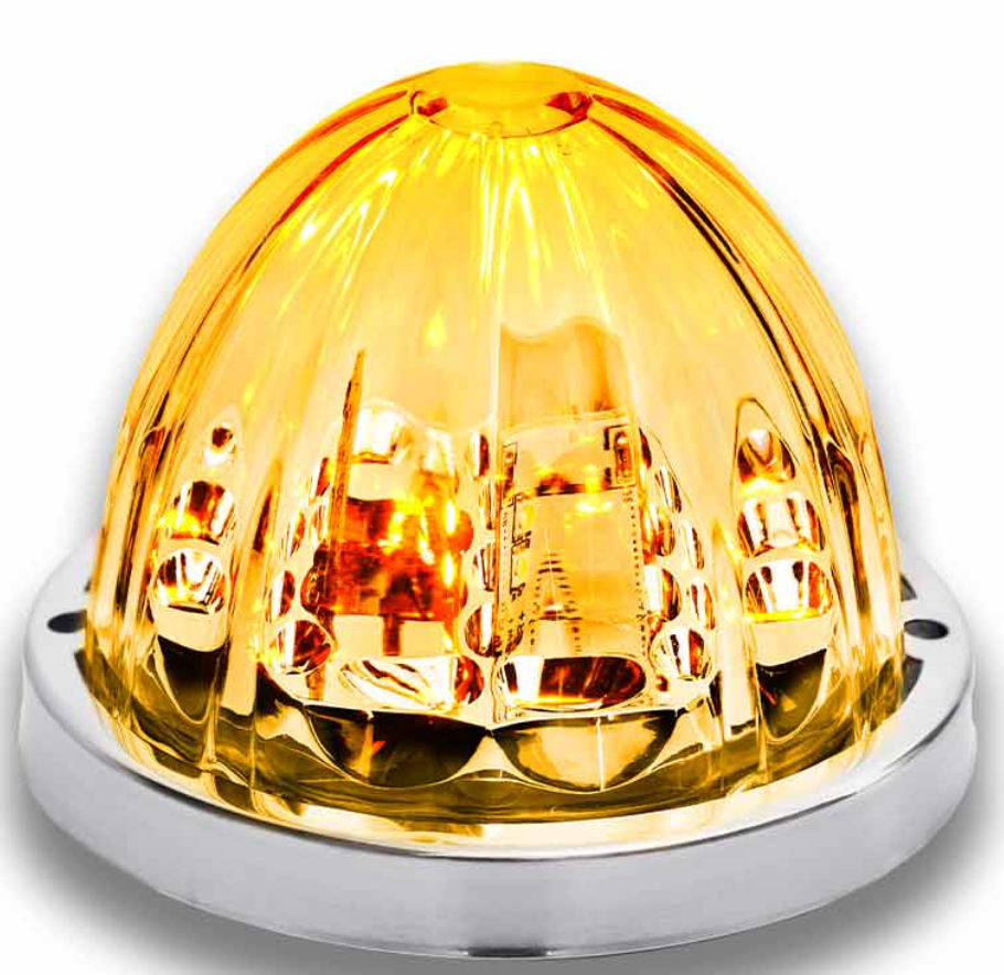TLED-WTCA CLEAR/AMBER WATERMELON (W/ GLASS PATTERN)