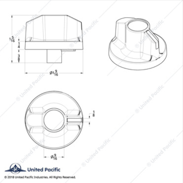 41317 CR PL KW AC KNOB CLR DMD
