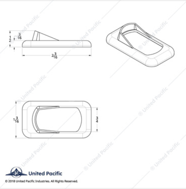 41147B UNIVERSAL ROCKER SWITCH TRIM 1PC ONLY
