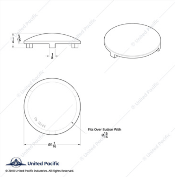 70194 KW VINYL BUTTON COVER 10 PACK