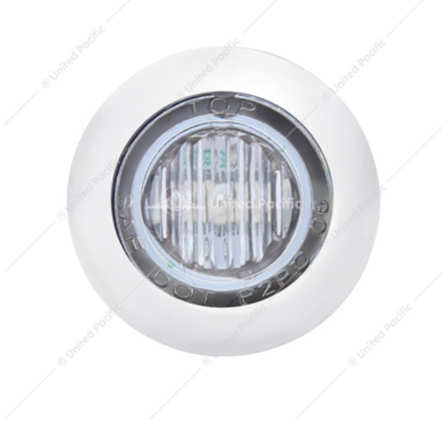 39937 MINI PENNY WHITE LED W/ BEZEL