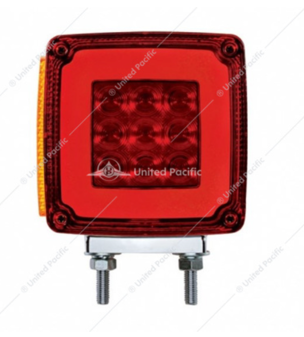 37124 AMB/RED LED SQUARE 2FACE GLO LIGHT DRIVER SIDE