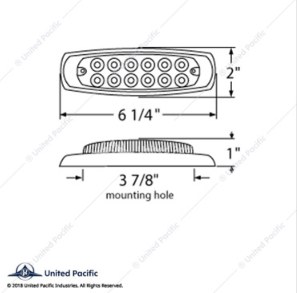 38305B MARKER LIGHT 12 LED PB AMBER/AMBER LENS