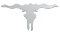 90221 CR SMALL LONG HORN SKULL CUT OUT 6"X12"
