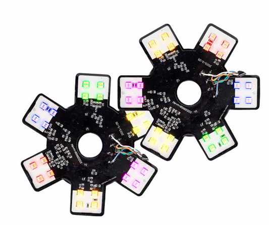 TLED-X3RGB 5" STAR RGB BREATHER LED SET OF 2 W/REMOTE