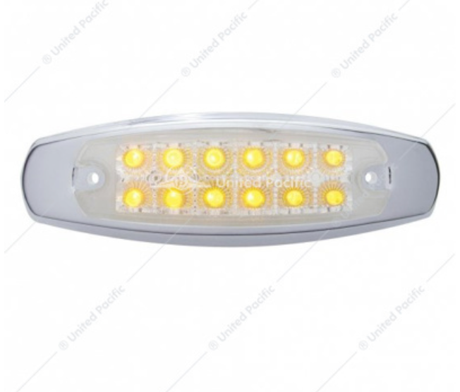 38307 12 LED PB MARKER LIGHT AMBER/CLEAR LENS