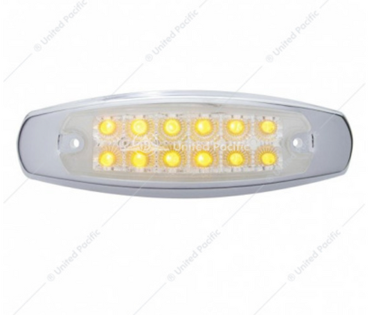 38307 12 LED PB MARKER LIGHT AMBER/CLEAR LENS