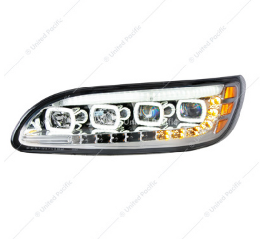 35841 PB 386 HEADLIGHT CHROME QUAD DRIVER SIDE