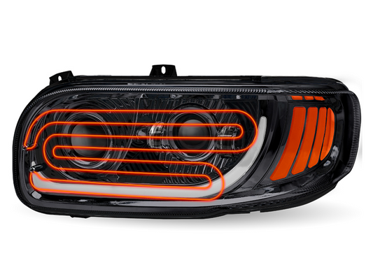 TLED-H117 PB 389 HEATD HEDLIHT PASSENGER SIDE BLACK OUT