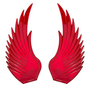 48043-GG RED WINDRIDERS NEW STYLE WINGS