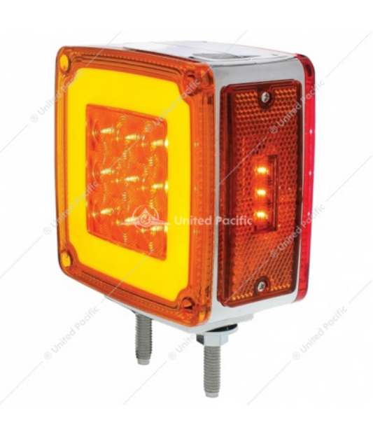 37124 AMB/RED LED SQUARE 2FACE GLO LIGHT DRIVER SIDE