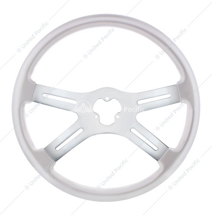 88281 18" STEERING WHEEL SILVER