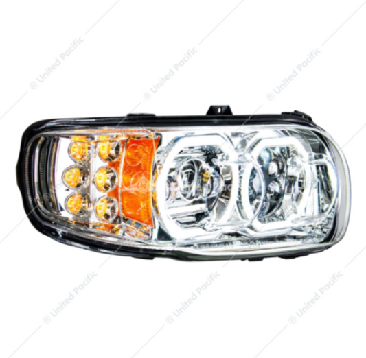 35785 PB 389 HEADLIGHT LED PASSENGER SIDE CHROME