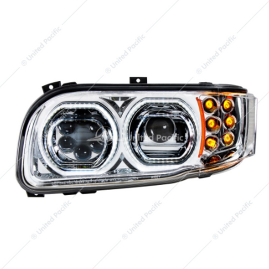 35784 PB 389 HEADLIGHT LED DRIVER SIDE CHROME
