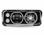 TLED-H123 LED PROJECTOR HEADLIGHT ASSEMBLY BLACK PASSENGER SIDE FOR DUAL SQUARE REPLACEMENT