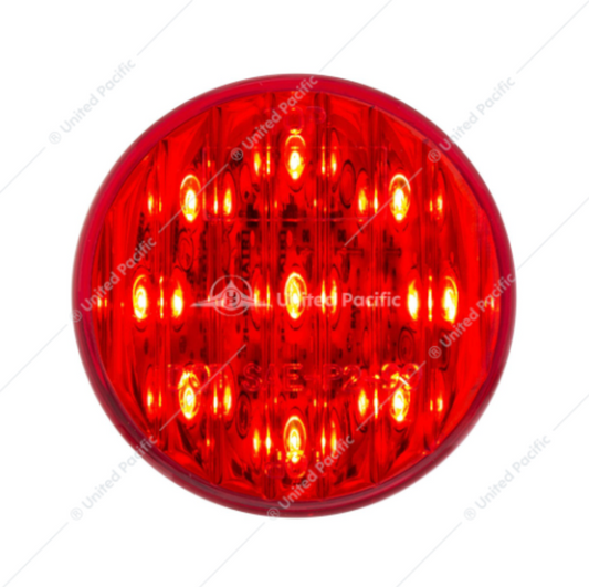 38171 9 LED 2" LIGHT FLAT RED/RED LENS