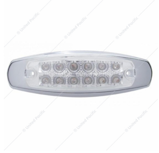 38308 12 LED MARKER LIGHT RED/CLEAR LENS