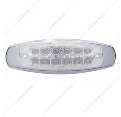 38308 12 LED MARKER LIGHT RED/CLEAR LENS