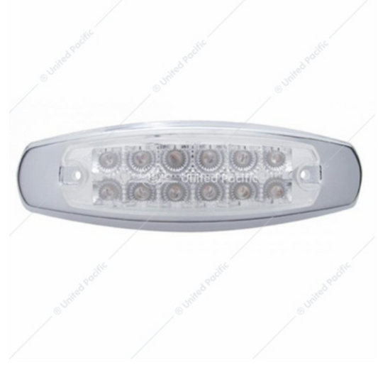 38308 12 LED MARKER LIGHT RED/CLEAR LENS