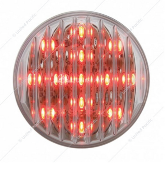 38365 13 LED 2 1/2" FLAT CLRENCE LIGHT RED/CLEAR LENS