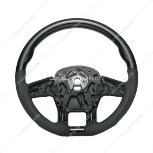 88345 PB 579/KW T680 BLACK LEATHER AND WOOD STEERING WHEEL
