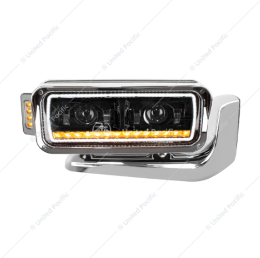 35914 RECTANGULAR HEADLIGHT ASSEMBLY W/BRACKET BLACKOUT PASSENGER SIDE