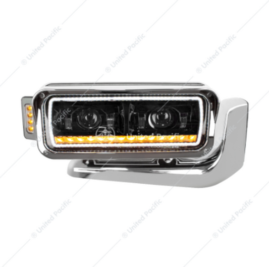 35914 RECTANGULAR HEADLIGHT ASSEMBLY W/BRACKET BLACKOUT PASSENGER SIDE