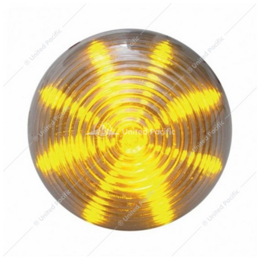 38368  2.5" LIGHT BEEHIVE 13 AMBER CLEAR LENS