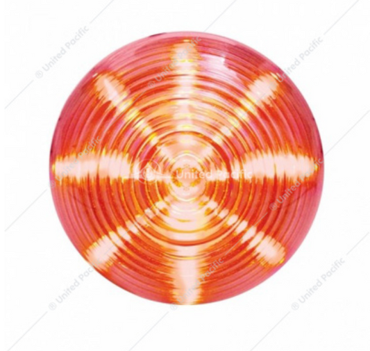 38369 13 LED 2.5 BEEHIVE LIGHT RED/CLEAR LENS