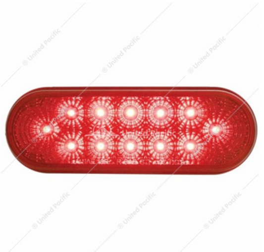 38121 OVAL LED REFLECTOR LIGHT RED/RED 3 PROM CONECTION