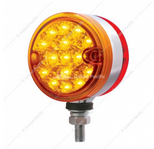 39561 3" 15LED DOUBLE FACE LIGHT AMBER/RED COLOR LENS