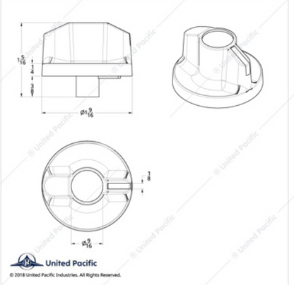41320 KW 02+AC RED DIAMOND A/C KNOB