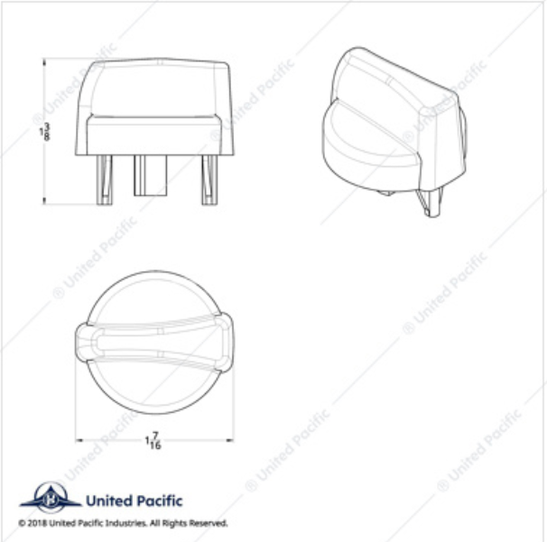 41083 CR PL KW'02 WIPER KNOB