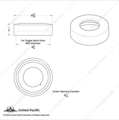 40891 CR PL KW SWITCH NUT COVER