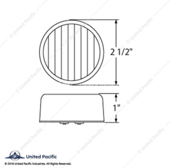 38307 12 LED PB MARKER LIGHT AMBER/CLEAR LENS