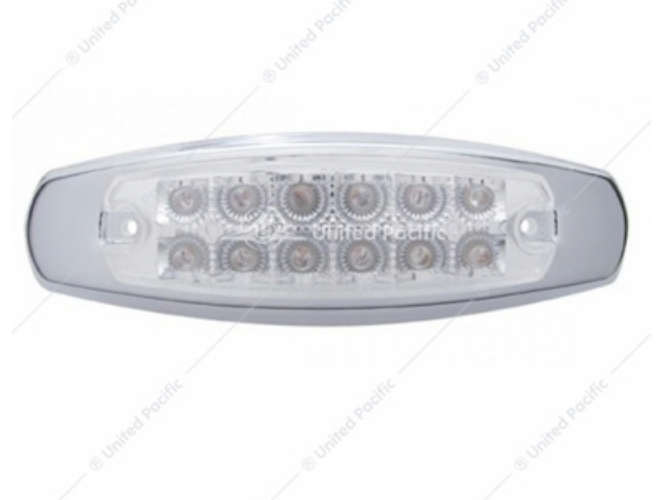 38307 12 LED PB MARKER LIGHT AMBER/CLEAR LENS