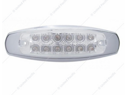 38307 12 LED PB MARKER LIGHT AMBER/CLEAR LENS