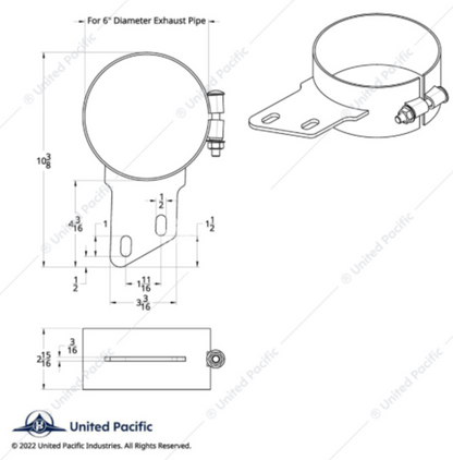 10283 6" PB ANGLED JOINT CLAMP SS