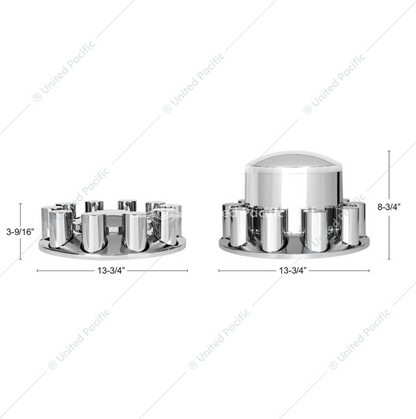 10317-UP AXLE COVER KIT DOME W/33MM CYLINDER LUG NUT COVER