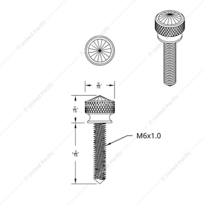23819 CR KW LONG DASH SCREW RED