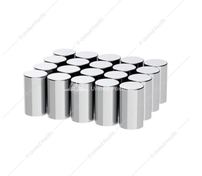 10013 10 PIECE BOX  33MM CYLINDER LUG NUT COVER SCREW ON