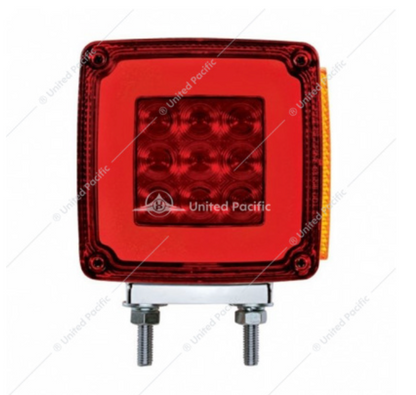 37125 AMB/RED LED SQUARE 2 FACE GLO LIGHT