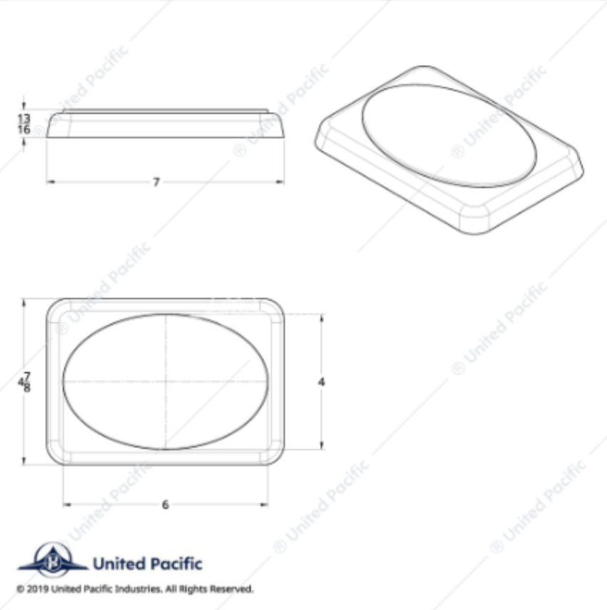 40919 PB RECT SPEAKER COVER