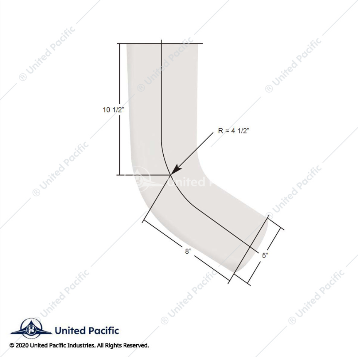 PB379-E58-55 58* 5"TO 5" ELBOW