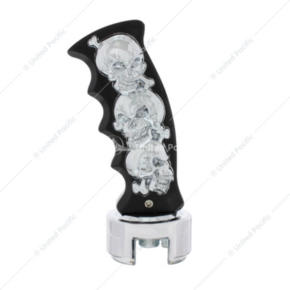 70744 BK/CR SKULLS PISTOL KNOB
