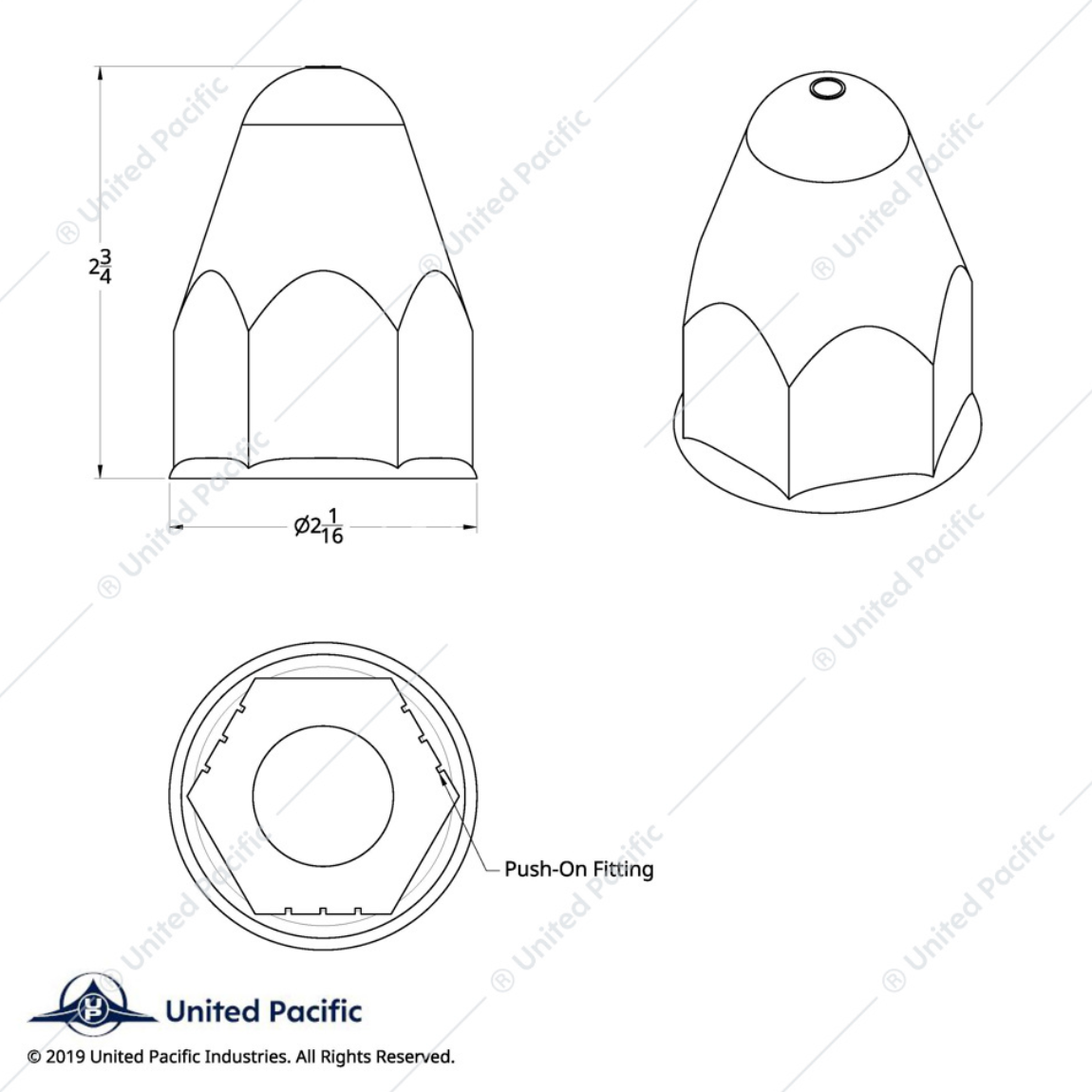 10045 1 1/2" LUG NUT COVER BOX OF 20