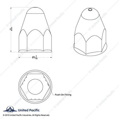 10045 1 1/2" LUG NUT COVER BOX OF 20
