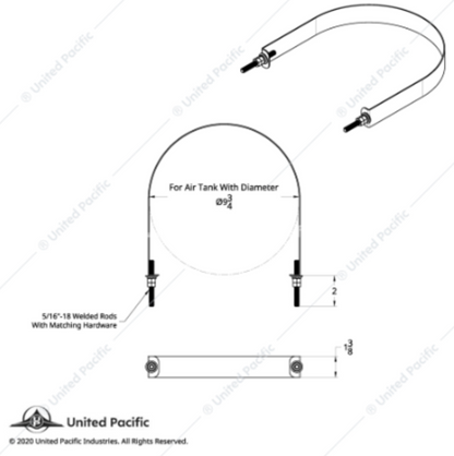 21341 SS AIR TANK STRAPS 9 3/4 DIAMETER